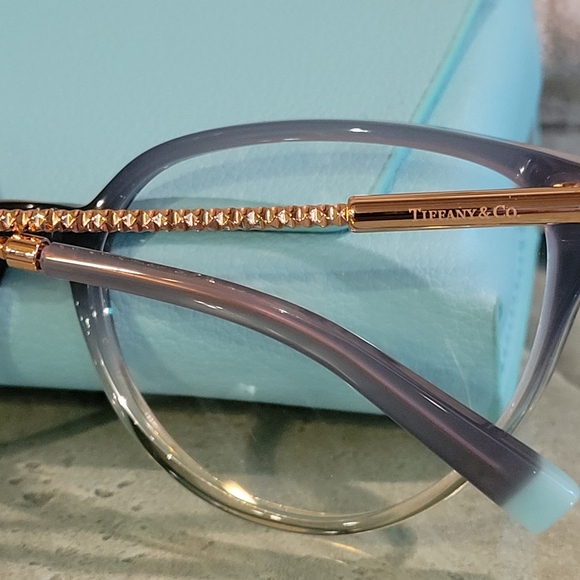 Tiffany & Co.  TF2206 Eyeglass Frames Only Rubedo Diamond Cut Luxury #102 - Picture 17 of 17